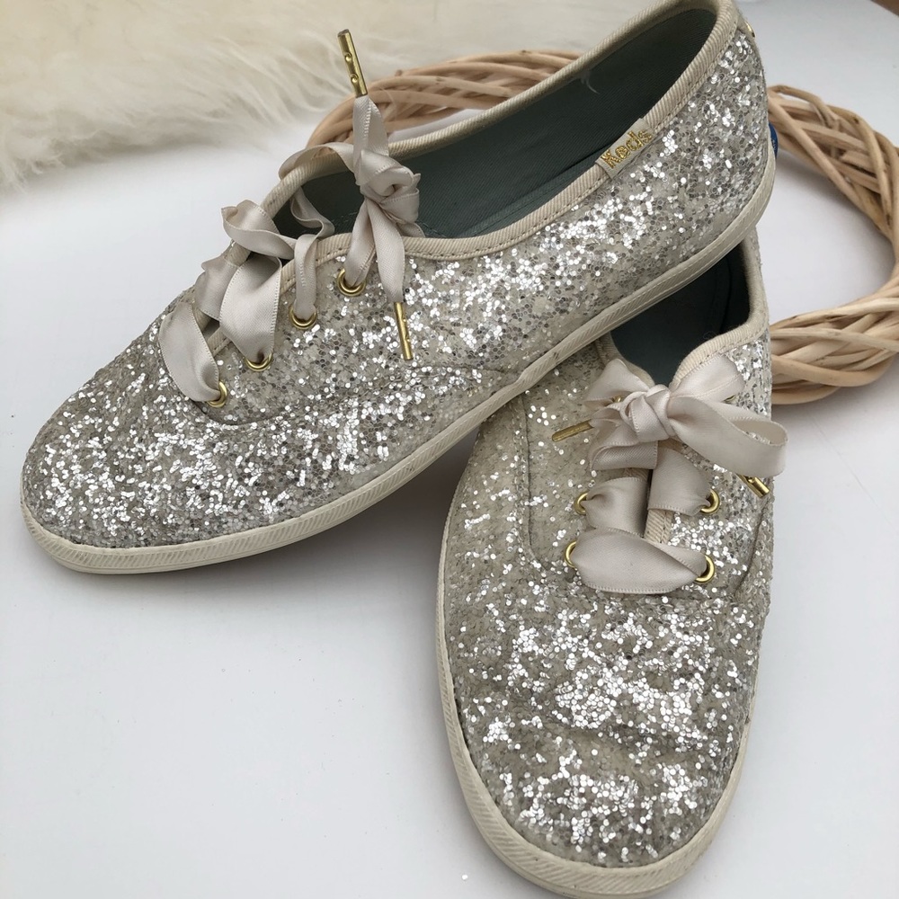 Keds Kate Spade Glitter Bridal Shoes 6.5